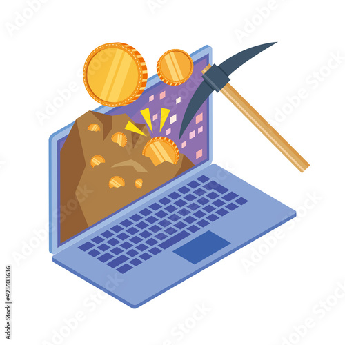 仮想通貨マイニングのイメージ