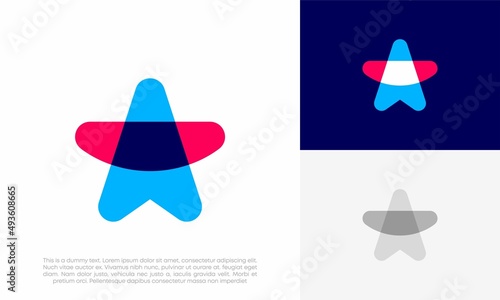 star arrow logo design. arrow star logo icon, logo vector icon design illustration	
