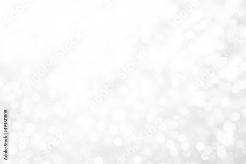 gray bokeh White and Silver lights on bokeh abstract background. 