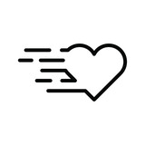 love icon design, editable stroke. best used for web, banner, flayer or application. vector illustration EPS 10 File Format