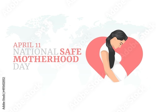 vector graphic of national safe motherhood day good for national safe motherhood day celebration. flat design. flyer design.flat illustration.