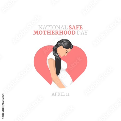 vector graphic of national safe motherhood day good for national safe motherhood day celebration. flat design. flyer design.flat illustration.