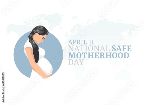 vector graphic of national safe motherhood day good for national safe motherhood day celebration. flat design. flyer design.flat illustration.