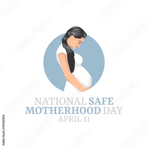 vector graphic of national safe motherhood day good for national safe motherhood day celebration. flat design. flyer design.flat illustration.