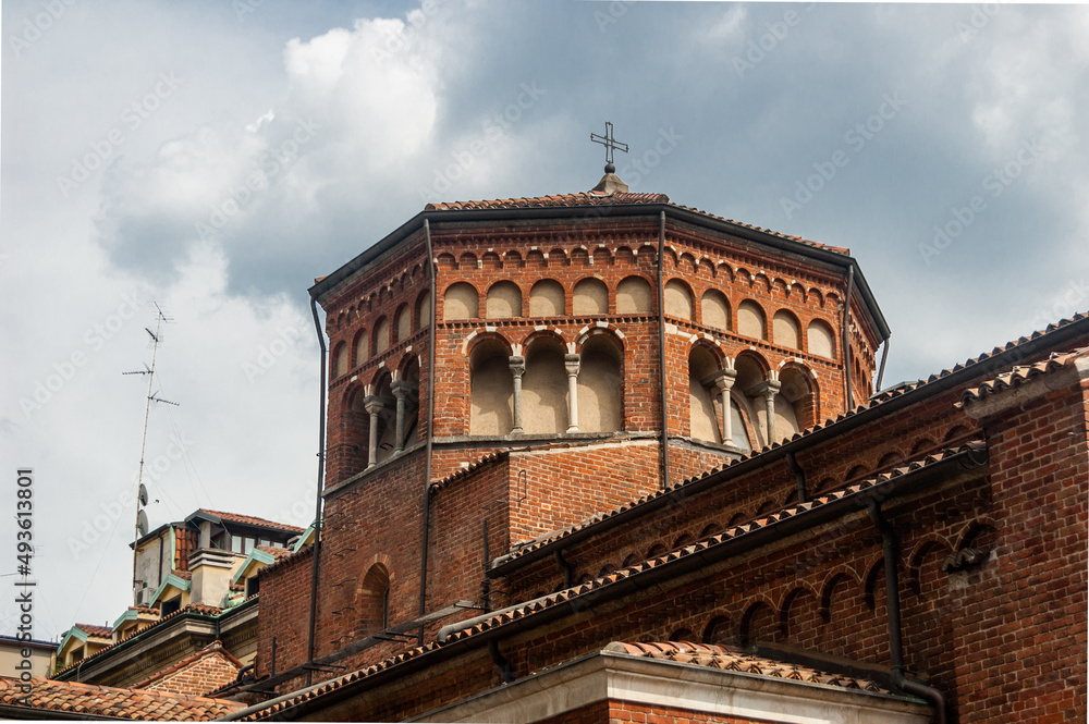 Dome of the Basilica of San Babila in Milan, Italy