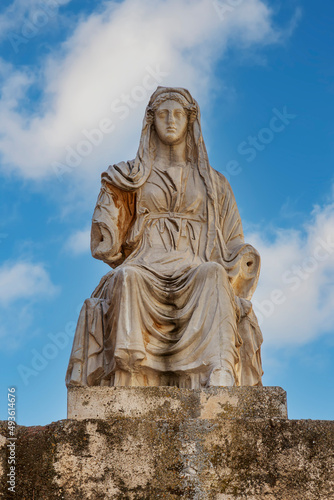 statue of ceres  roman goddess of agriculture
