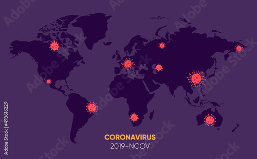 Corona Virus Map Infographic. Illustraion Vector eps 10