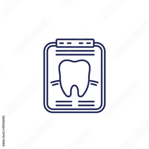 dental x-ray image line icon