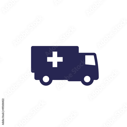 humanitarian aid icon with a truck