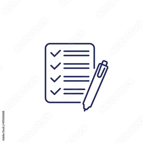 Survey or test line icon