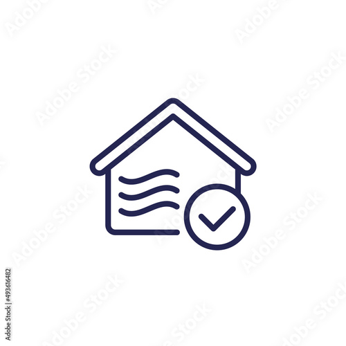 indoor air quality line icon