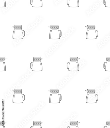 Tea Flask Icon Seamless Pattern M_2203003