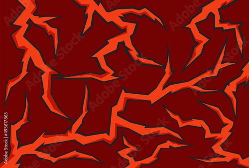 Abstract background with red lightning pattern
