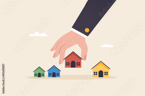 Picking new home base on budget, income or lifestyle concept. Picking new home base on budget, income or lifestyle concept.