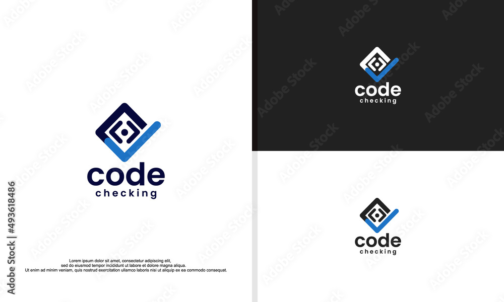 code checking, simple logo for technology company code checking, simple logo for technology company