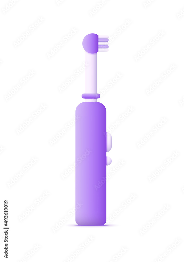 3D Electric toothbrush isolated on white background. Health tooth. Can be used for many purposes. 3D Electric toothbrush isolated on white background. Health tooth. Can be used for many purposes.