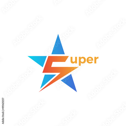 Free Download Letter S super star monogram logo, simple star s logo vector for business, brand Identity, personal logo - GFXLoad
