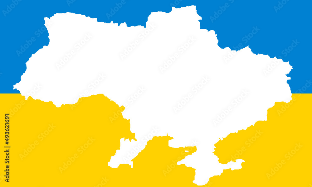 Ukrainian flag map