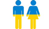 Ukrainian flag men women
