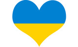 Ukrainian flag heart symbol