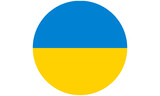 Ukrainian flag circle symbol