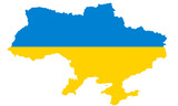 Ukrainian flag map