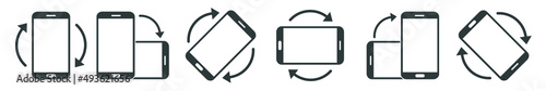 Rotate Mobile phone. Device rotation symbol. Turn your device. Rotate smartphone, icon set vector illustration for web site or mobile app
