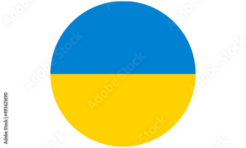 Ukrainian flag circle symbol