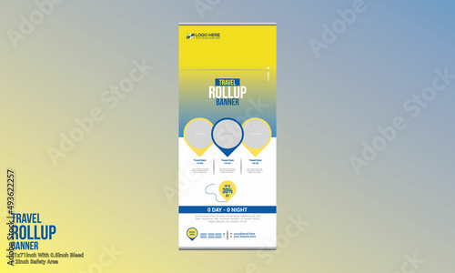 travel roll up banner design