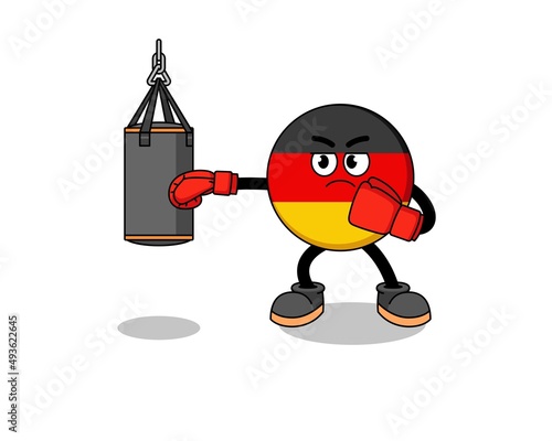 Illustration of germany flag boxer