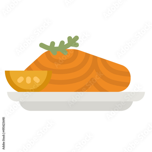 salmon flat icon