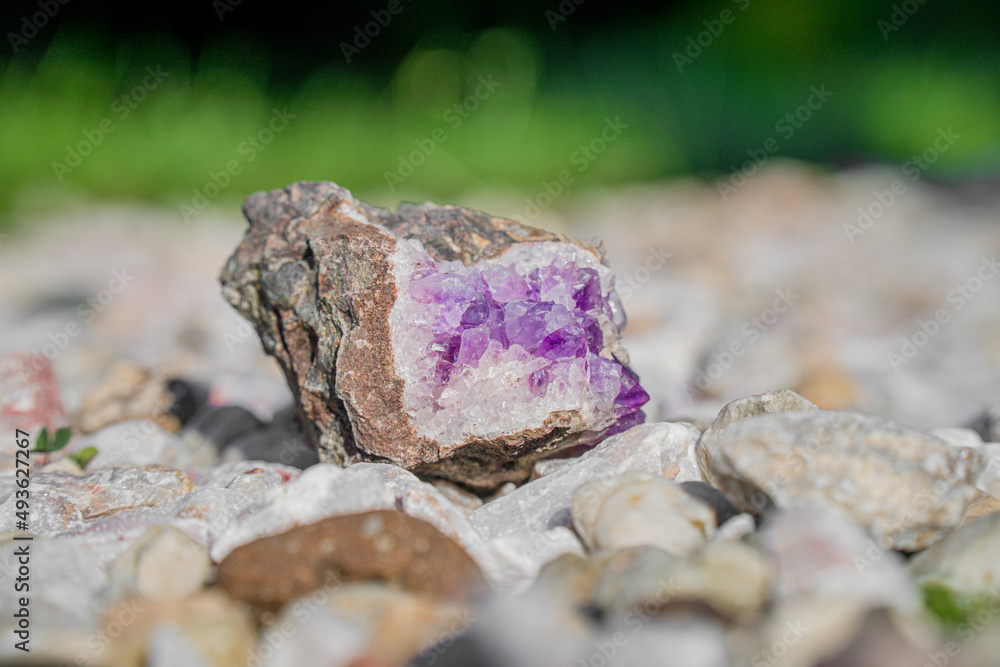 amethyst geode in the mountains of Poland amethyst geode in the mountains of Poland