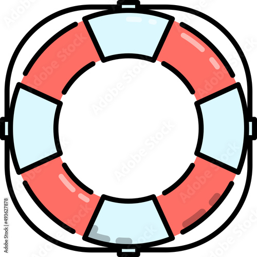 Safey float line icon