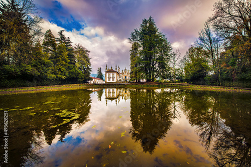 The Mateus Palace (Casa de Mateus) and the Pond, Portugal