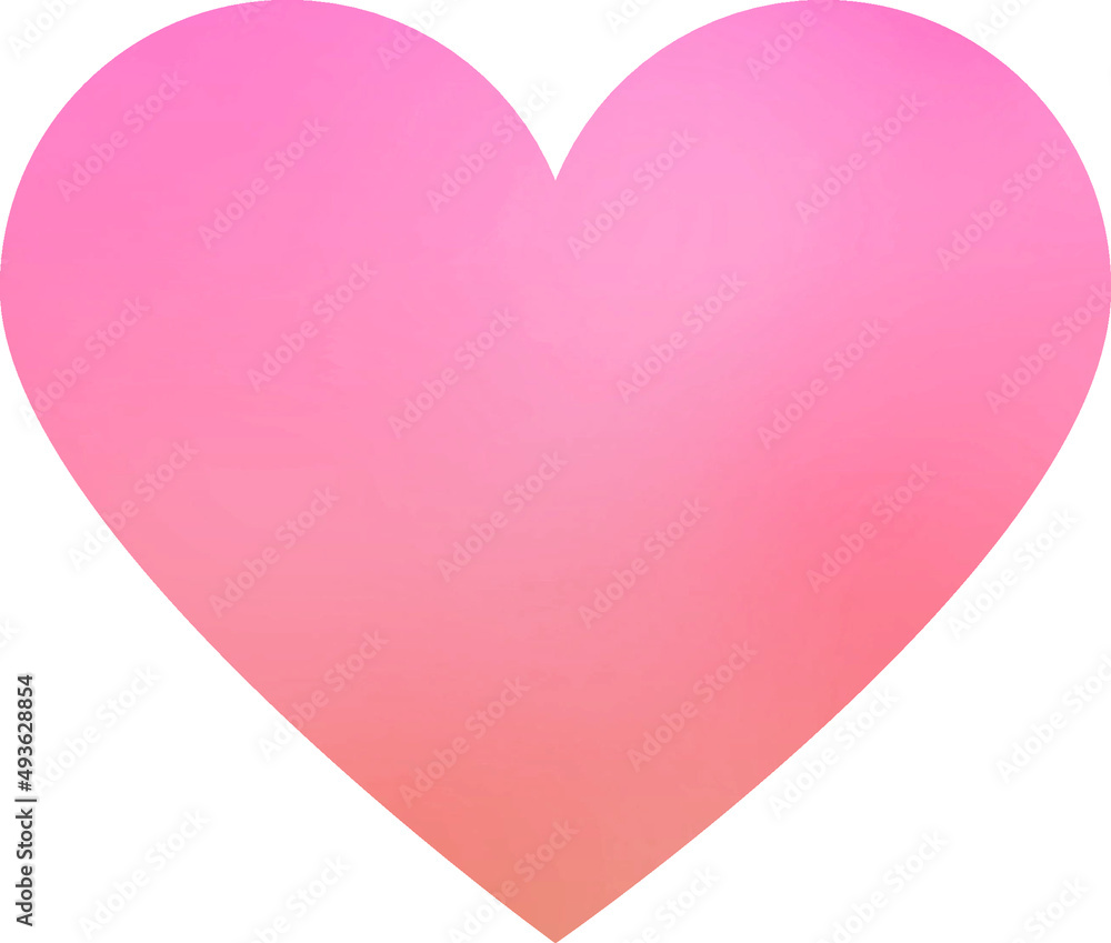 Simple gradient heart icon illustration