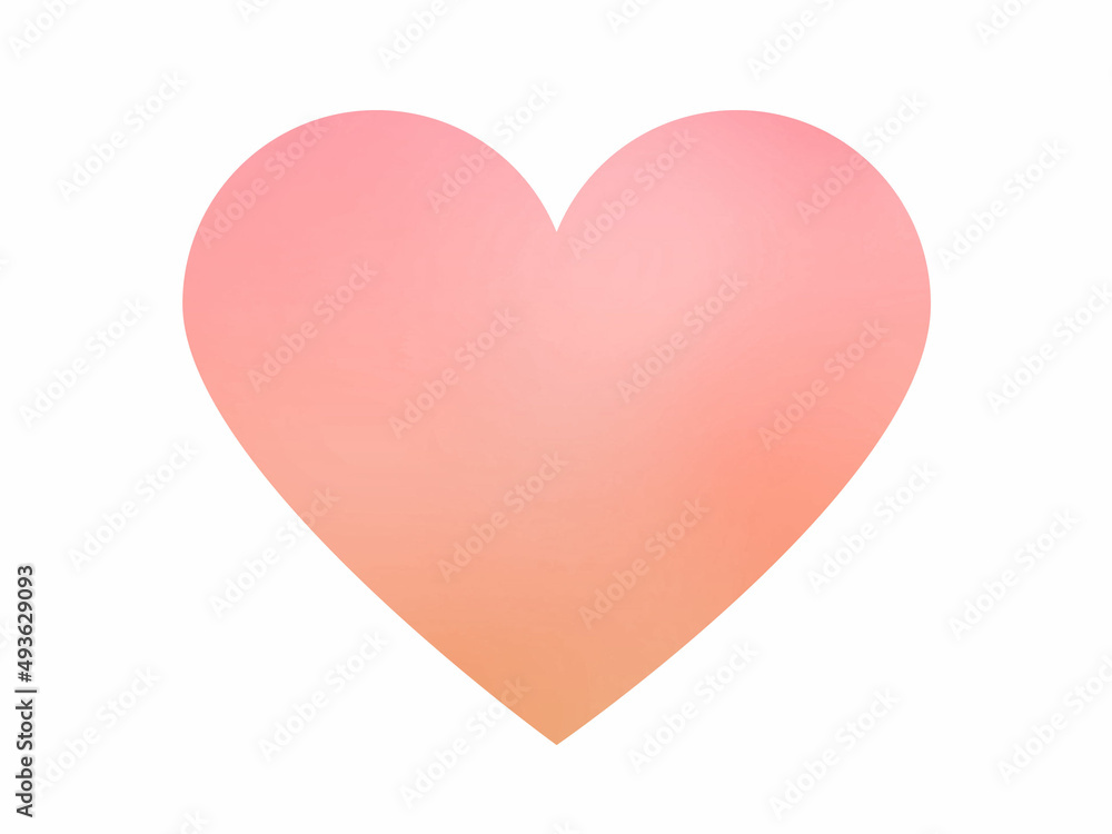 Simple gradient heart icon illustration Simple gradient heart icon illustration