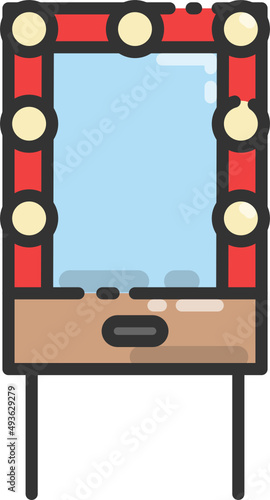 Makeup artist line icon