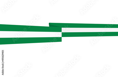 Nigeria  flag ribbon. vector illustration