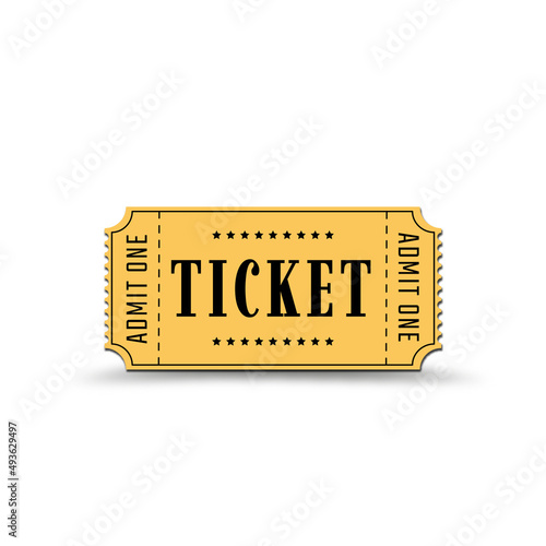 Vector yellow ticket