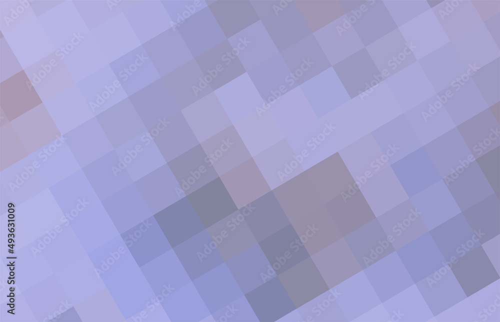 Obraz premium Light lilac diagonal background. Simple halftone gradients backdrop. Geometric texture from light slate squares. A backing of of light purple square pixels for branding, calendar, card, cover, website