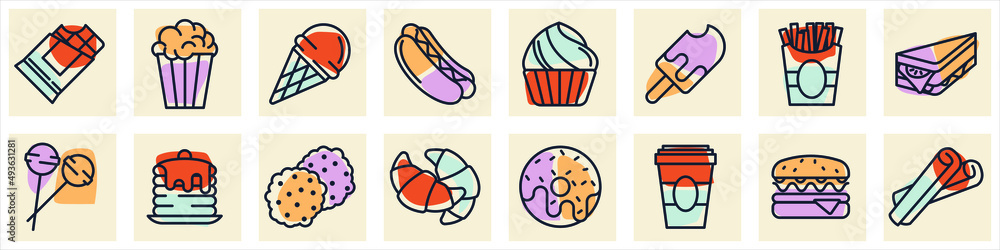 Fastfood set icon symbol template for graphic and web design collection logo vector illustration Fastfood set icon symbol template for graphic and web design collection logo vector illustration