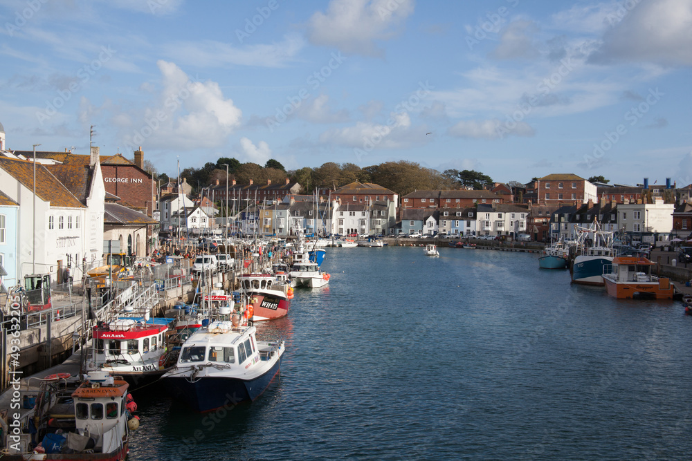 Views of Weymouth Harbour in Dorset in the UK