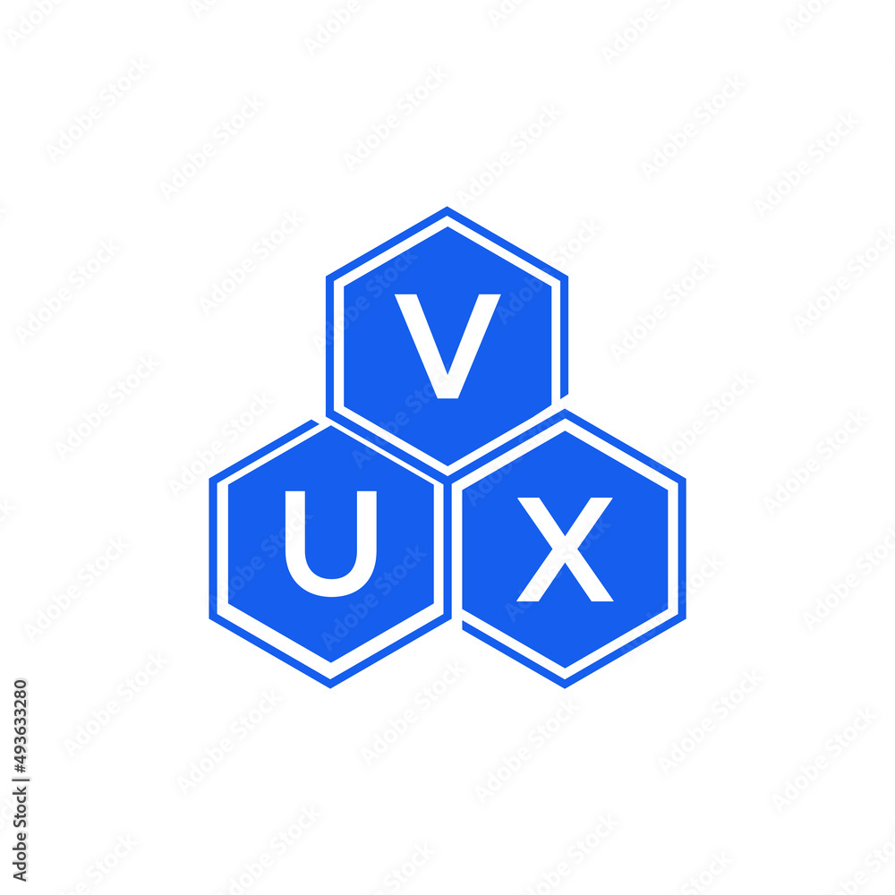 VUX letter logo design on black background. VUX  creative initials letter logo concept. VUX letter design.
