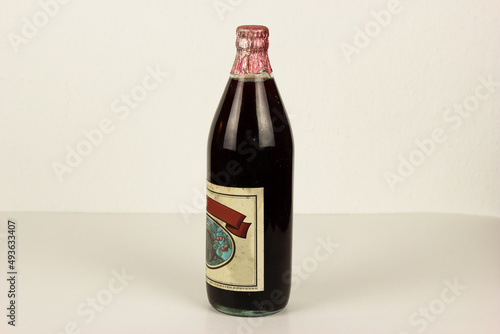 Vintage Retro Wine bottle drinks old antique alcohol from 1960s soda 