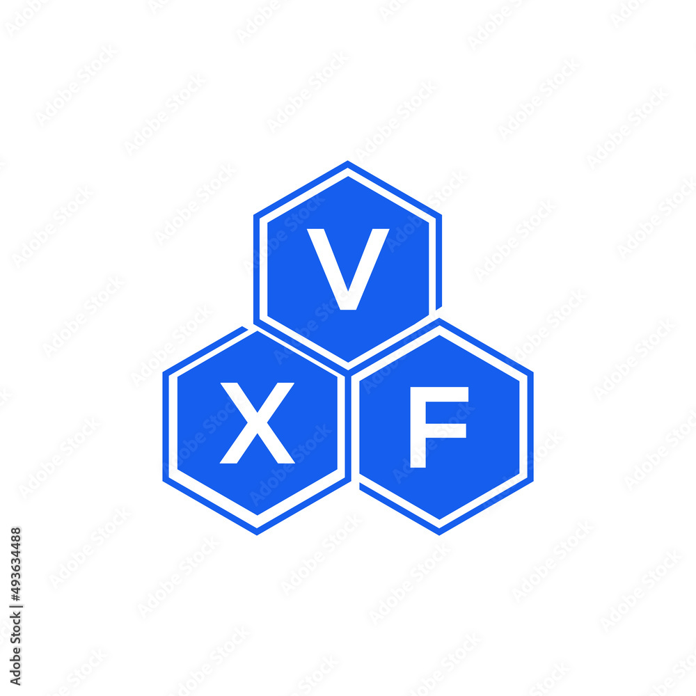 VXF letter logo design on black background. VXF  creative initials letter logo concept. VXF letter design.