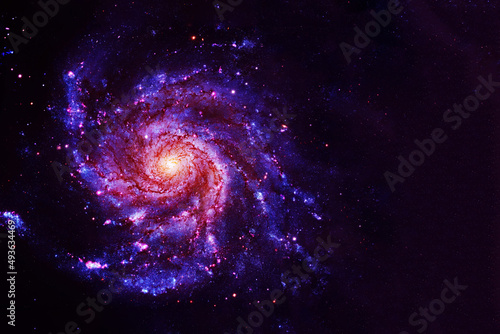 Fototapeta Naklejka Na Ścianę i Meble -  A beautiful spiral galaxy. Elements of this image furnished by NASA