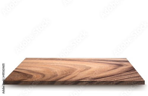 wooden table. Use as a montage for displaying items.Concept in a vintage style, Clipping path