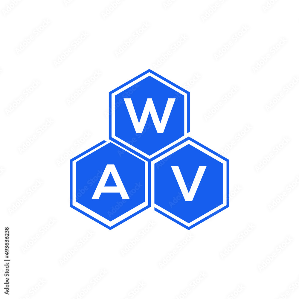 WAV letter logo design on black background. WAV  creative initials letter logo concept. WAV letter design.