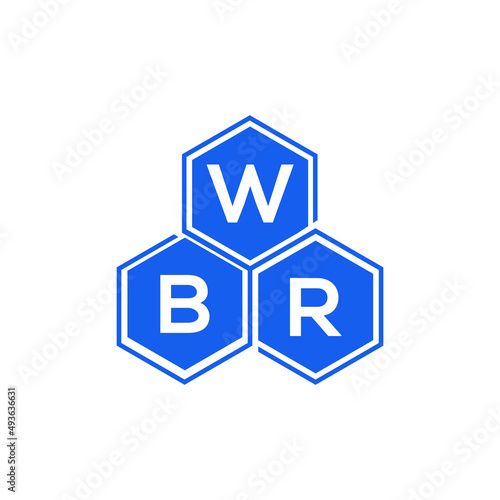 WBR letter logo design on black background. WBR  creative initials letter logo concept. WBR letter design.