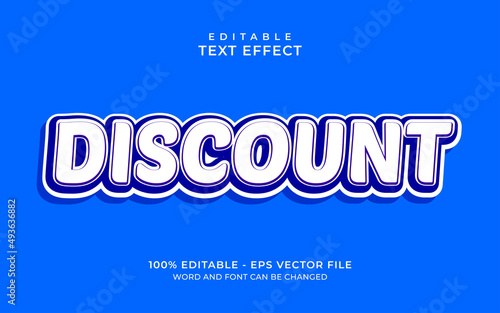 Editable text effect - discount sale style 
